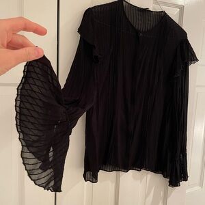 Massimo Dutti black sheer blouse